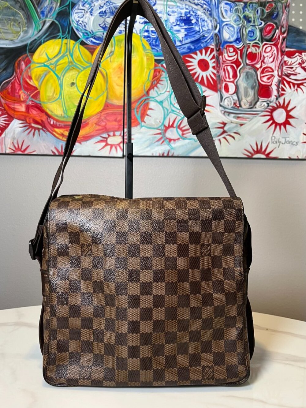 Louis Vuitton Damier Ebene Naviglio Messenger Bag